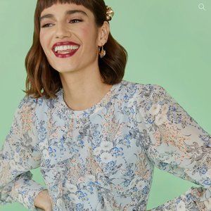 Modcloth x Amelia Rosa All Day Anthesis Long Sleeve Floral Dress